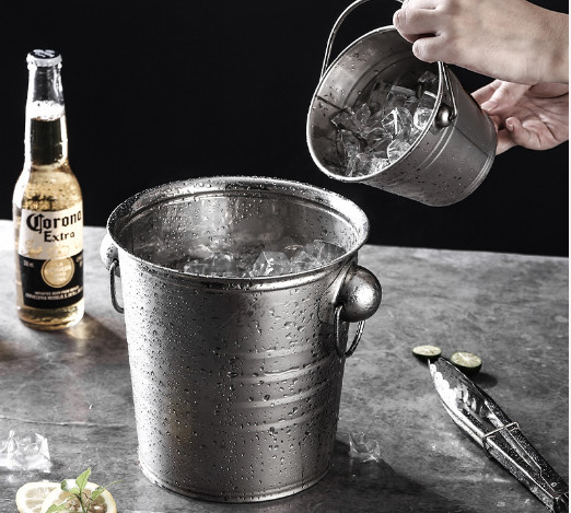 7L Stainless Steel Wine Container KTV Ice Bucket Champagne Chiller