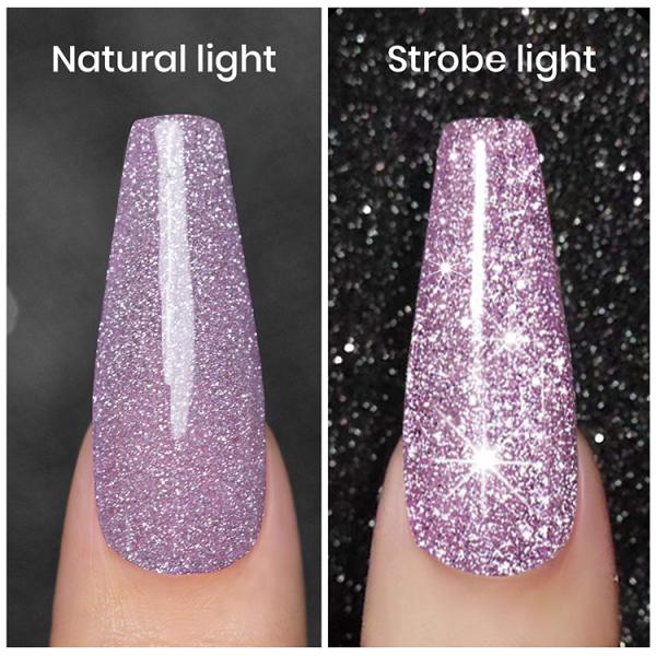 Custom 15ml Flash Shiny Disco Gel Soak Off Diamond Reflective Glitter Gel Polish Neon for Manicure Nail Art UV Nail Gel MSDS