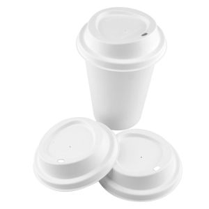 Compostable Sugarcane Bagasse Pulp Disposable Coffee Cup Lids