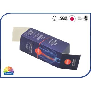 Ocean Blue Packaging Folding Carton Box Double Plug Personal Care Oil Packing