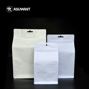 Biodegradable Kraft Paper k Bag Moisture Proof Different Sizes With U Notch