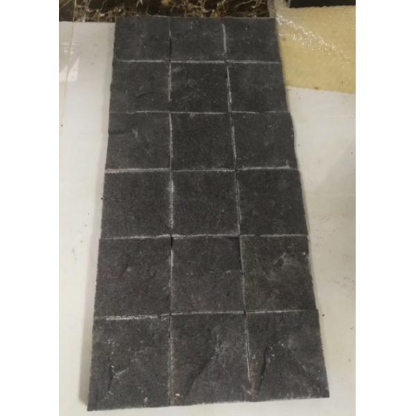 Buy Black Basalt lava Granite Paving Slabs cube paver at wholesale prices