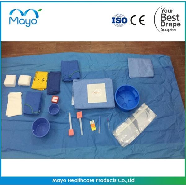 Buy Blue Endovascular Drape Pack Cathlab Sterile Surgical Drapes Kit at wholesale prices