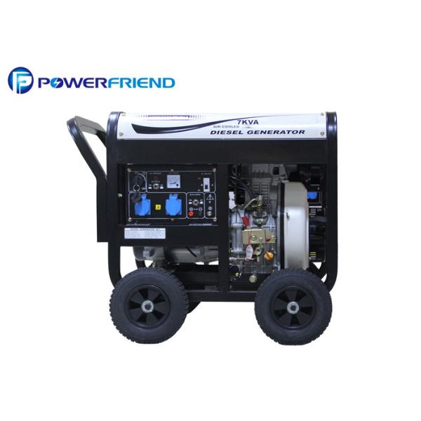 7KVA Electric Start Small Portable Diesel Generator With Wheels And Handles