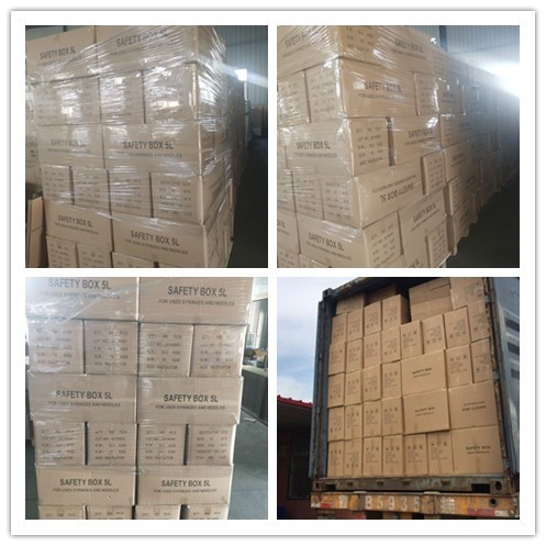 Paper Board Material Medical Sharps Box For Medical Hospital And Clinic