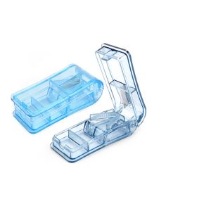 Promotional pill case &pill cutter with three compartment for home care pill