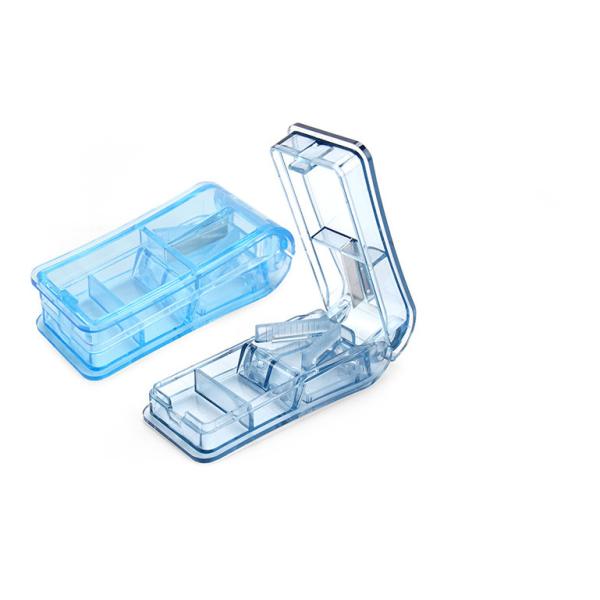 Promotional pill case &pill cutter with three compartment for home care pill