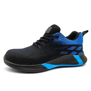 Quality Breathable Industrial Work Shoes S1P S3 Fly Knit Running Shoes Lightweight for sale