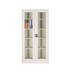 0.5~1.2mm Thickness Metal Steel School Bookshelves With Glass Door