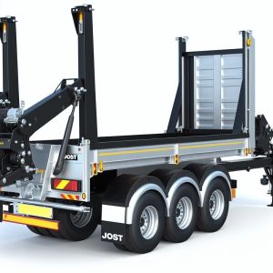 50T Load Capacity Jost 2 Tipper Trailer With HYVA Front Lift For Bulk Mine And