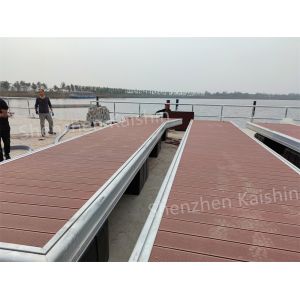 Quality Commercial Marine Aluminum Floating Docks WPC Decking HDPE Floats Pontoon Pier for sale