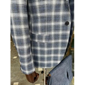 Plaid Striped 3 Piece Tuxedo Suit