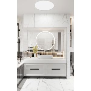 Quality Customized Modern White Bathroom Vanity with Storage Cabinet for sale