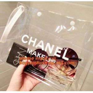 transparent pvc beach bag plastic packing bag with zipper lock pvc pouch, bikini
