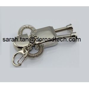 Wholesale Metal Robot USB Pen Drive with Key Chain