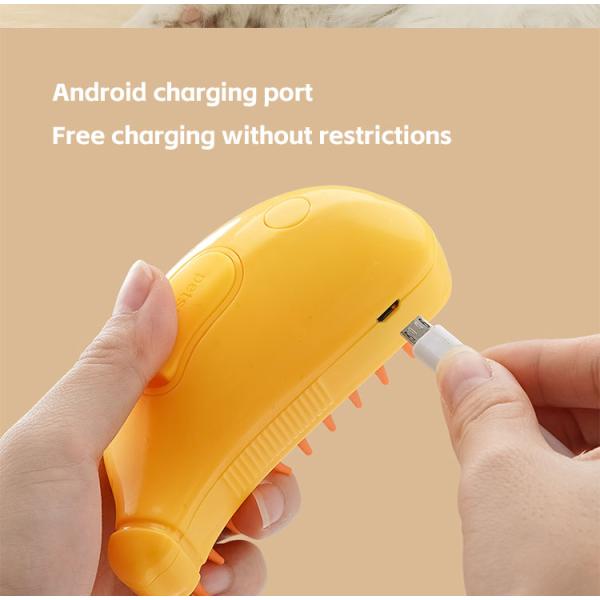 Pet Grooming Steamer Brush Dog Cat Hair Removal Brush Rechargeable Portable Steam Spray