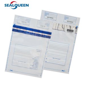 Transparent Custom Bank Deposit Bag , Transport Money Security Bag