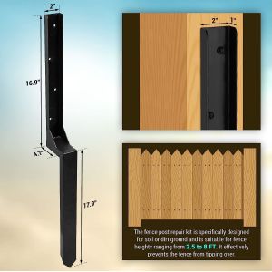 Metal Frame Heavy Duty Post Support Stake Fixer for Broken Wood Fence