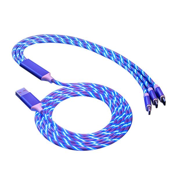 China 1.2m USB Data Transfer Cable 3 In 1 Fast Charging Transfer Data on sale China 1.2m USB Data Transfer Cable 3 In 1 Fast Charging Transfer Data on sale