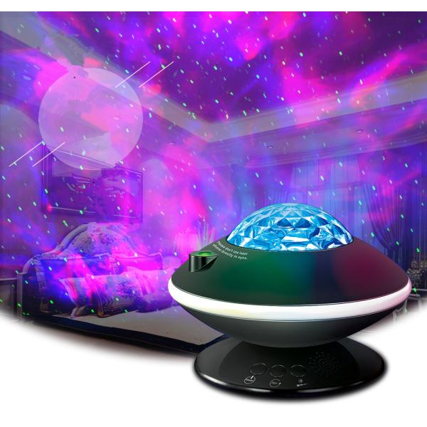 Buy 2021 New Creative UFO Aurora Borealis Galaxy Projector Night Light Lamp Party Holiday Decoration Northern Lights Star Pr at wholesale prices