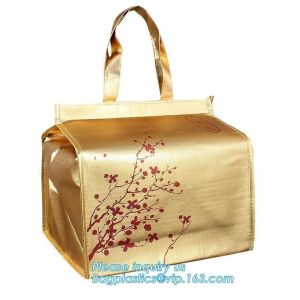 Newest promotional pp laminated non woven thermal lunch bags, Cheap Price Tote