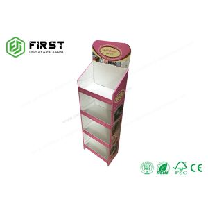4C Offest Printing Cardboard Floor Displays Eco - Friendly Recyclable For Snacks