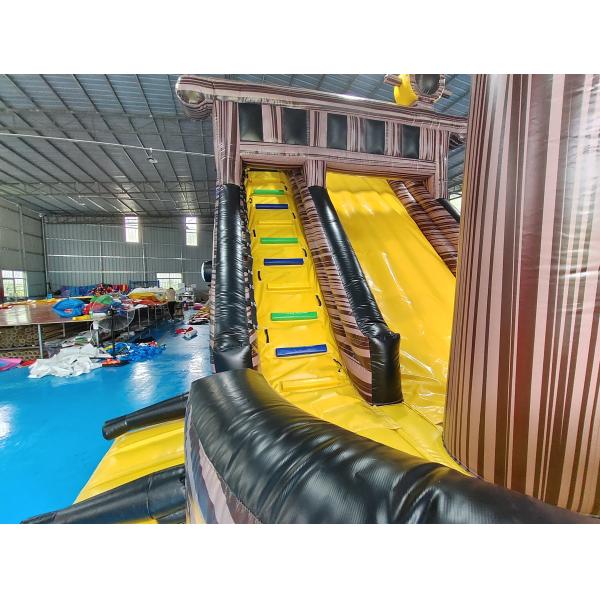 Commercial Inflatable The Pirate Ship Bouncy House With Slide Inflatable Castle