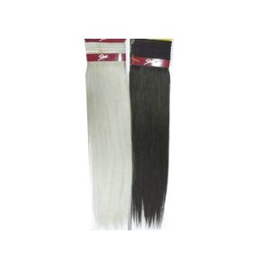 China Black Or White Long Indian Human Hair Extensions / Sleek Hair Weaving on sale