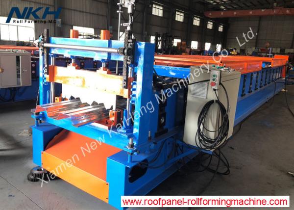 Buy PLC Control Floor Deck Roll Forming Machine For 75mm Rib Decking Profile at wholesale prices
