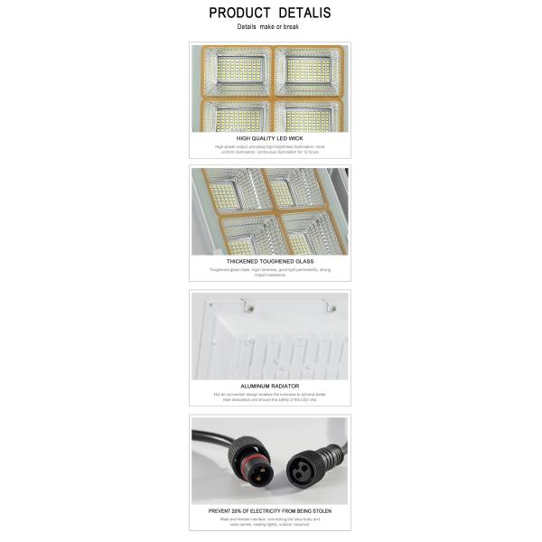 Outdoor Sturdy All In One Solar LED Flood Lights Power Display 6V 18W