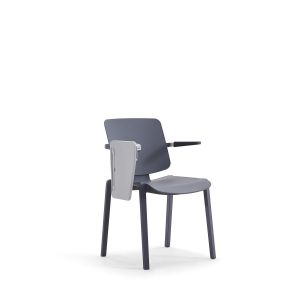 Modern PP Stackable Training Room Chairs with Writing Tablet