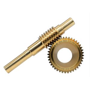 1 Lead 0.6 Module Worm Drive Shaft Precision Worm Wheel And Worm Shaft ISO 7