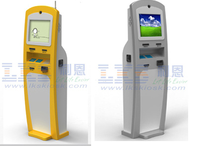Freestanding Tnformation Check in Hotel Kiosk Terminal , Tourism Kiosk Touch Screen