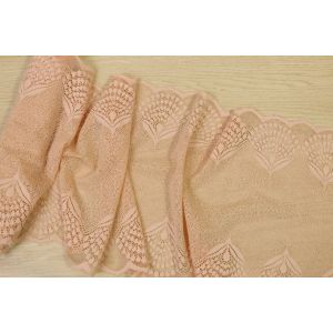 Galloon Lace Trim For Sewing Botanical Patterned Breathable Twin Scalloped