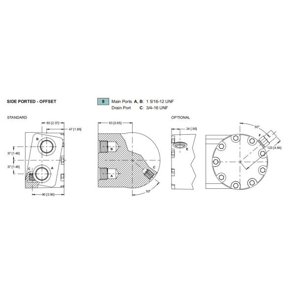 800300C8923AAAAA D9 Series Interchange White Hydraulic Motor