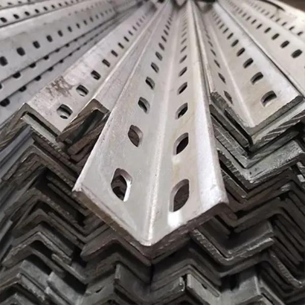 Steel Slotted Angle With 90 Degree Bend Galvanized Reinforced Pre Punched Angle