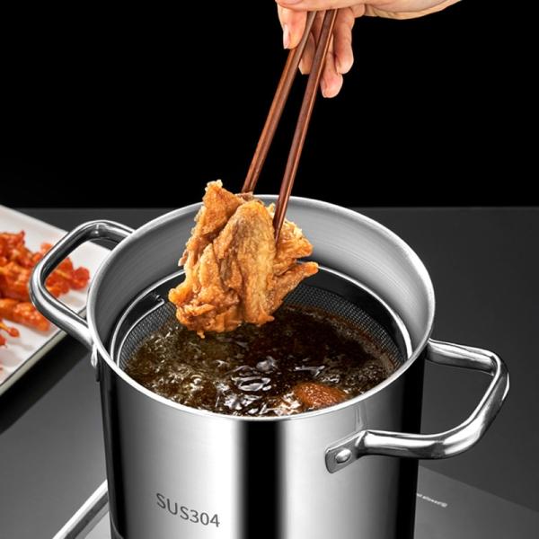 304 Stainless Steel Deep Frying Pots For French Chip Frying