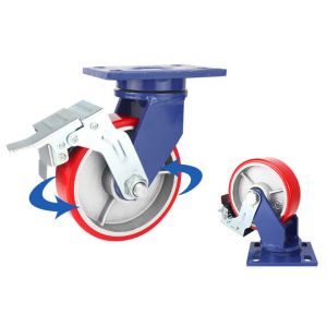 Roller Bearing Heavy Duty 1 Ton Trolley Wheel with Zinc Plated Iron Core PU