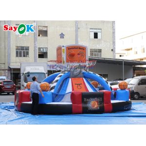 Giant Outdoor Inflatable Basketball Hoop Shooting Game Customized Logo