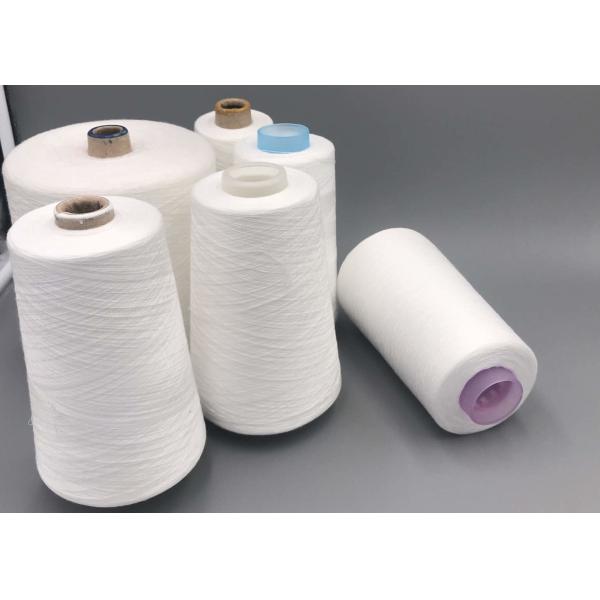 Polyester Staple Fiber 20/2 Spun Raw White Yarn For Clothing