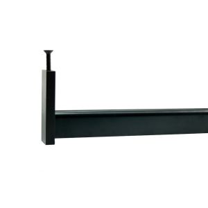 SGS Chrome Finish Black 3m Rod Rails For Wardrobe