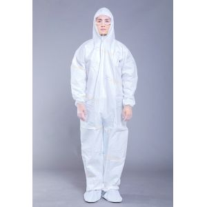Disposable Hooded Non Woven 55g Personal Protective Suits