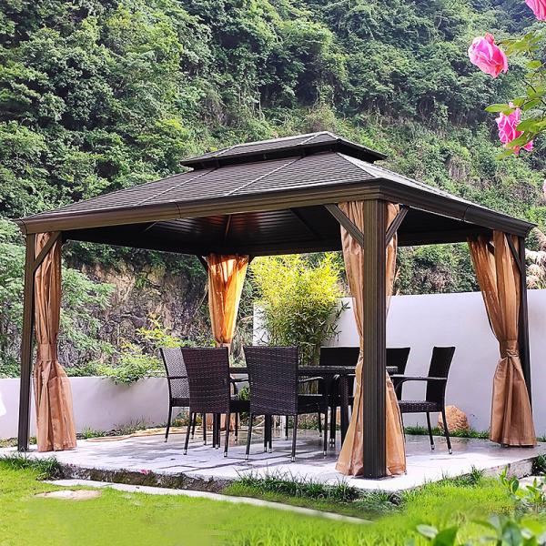 Buy Outdoor Hardtop Gazebo Gazebo With Galvanized Steel Roof And Aluminum Frame at wholesale prices