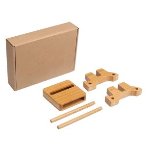 Portable Adjustable Bamboo Laptop Stand Vertical Personalised