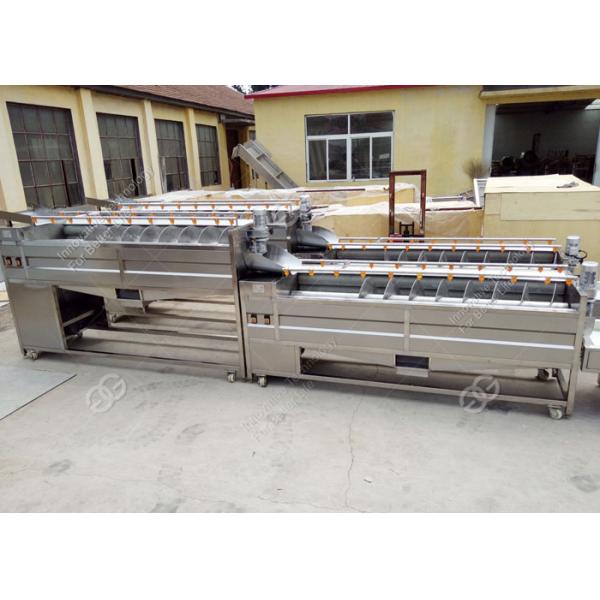 Full Automatic Industrial Potato Washing And Peeling Machine Carrot Ginger Washer Peeler
