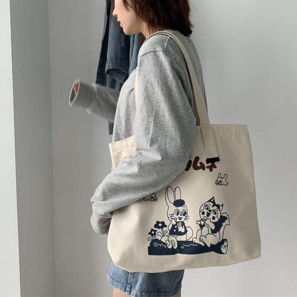 Versatile and Eco-Friendly Custom Cotton Canvas Grocery Bag Beach Tote Shopping Bag