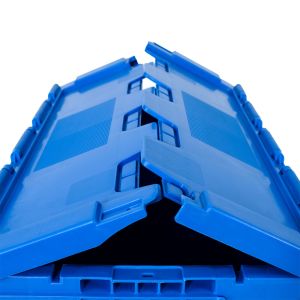 30kg Loading Capacity Blue Foldable Plastic Shipping Container for EU Heavy PE