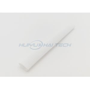 Yellow PET Braided Sleeving , Flame Proof Wrap Around Braided Sleeving