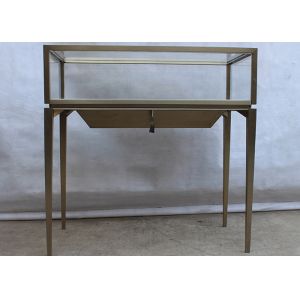 Luxury Jewelry Display Cases Stainless Steel Tempered Glass Material