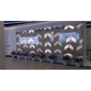 Longda Transparent Glass Wall Led Screen 5000cd P3.91mm